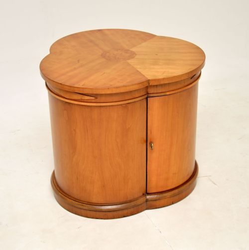 fig 1. Art Deco Swedish Satin Birch & Walnut Cabinet / Coffee Table
