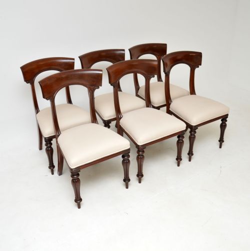 Set of 6 Antique William IV Mahogany Dining Chairs