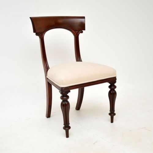 fig 1. Set of 6 Antique William IV Mahogany Dining Chairs