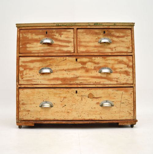 fig 1. Antique Victorian Distressed Painted Shabby Chic Chest of Drawers