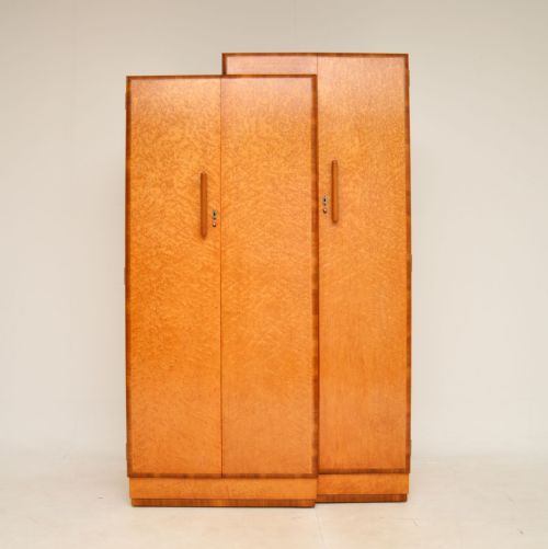 fig 1. 1920's Art Deco Birds Eye Maple Wardrobe