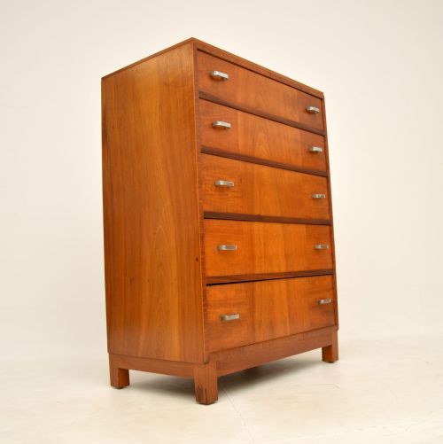 1920'S ART DECO WALNUT CHEST OF DRAWERS BY HEAL'S - ADDITIONAL PHOTO 9