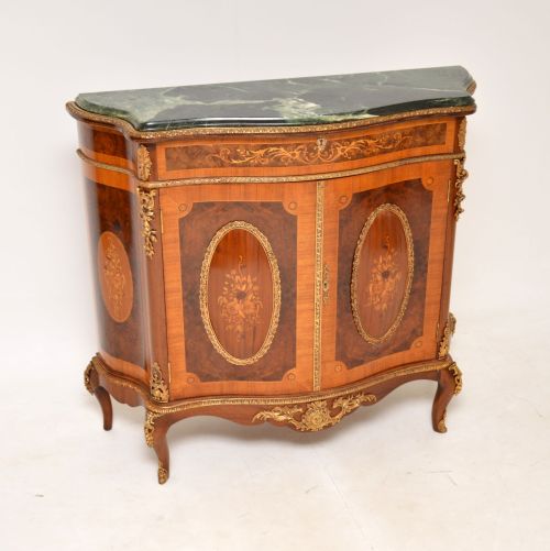 Antique French Marble Top Ormolu Mounted Cabinet
