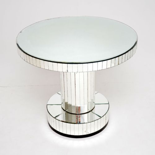 Original Art Deco Period Mirrored Glass Occasional / Coffee Table