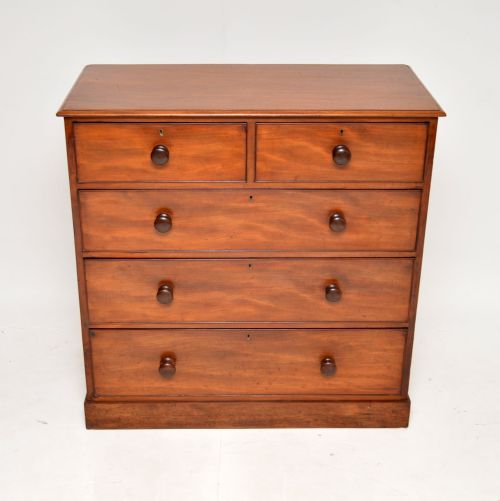 fig 1. Antique Victorian Mahogany Chest of Drawers