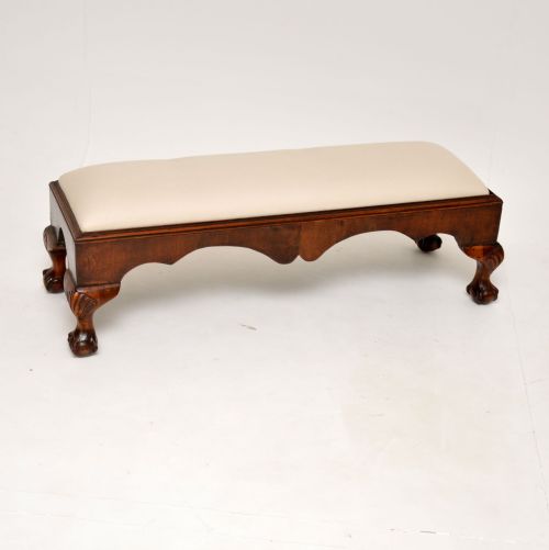 Antique Chippendale Style Long Footstool