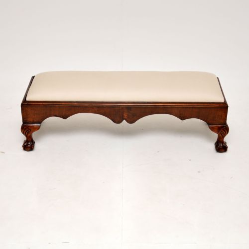 fig 1. Antique Chippendale Style Long Footstool