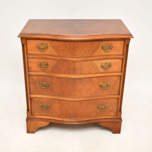 fig 1. Antique Walnut Serpentine Chest of Drawers