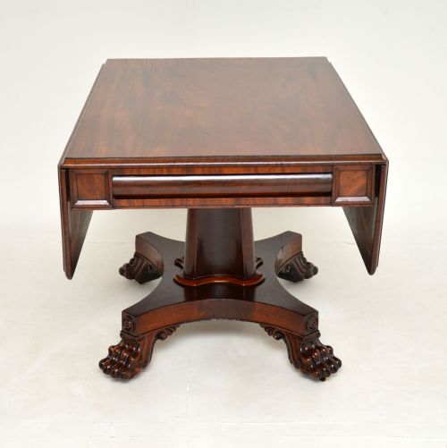 fig 1. Antique William IV Mahogany Drop Leaf Dining Table