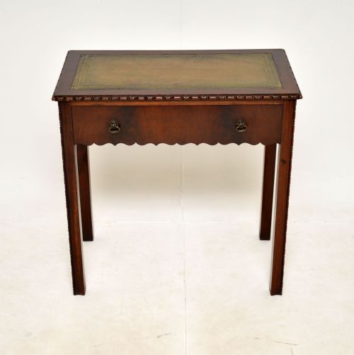 fig 1. Antique Mahogany Leather Top Writing / Table
