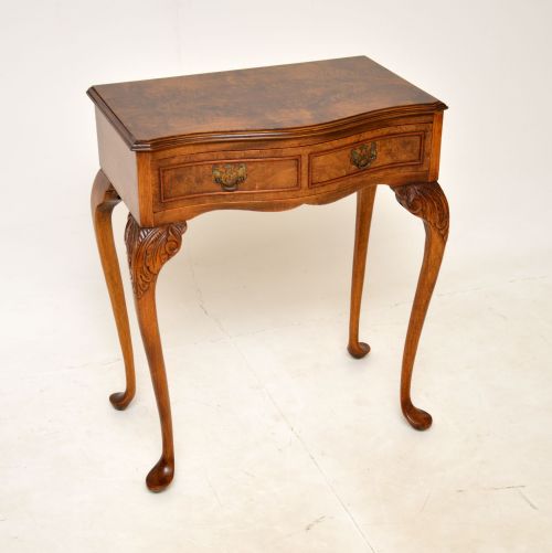 Antique Burr Walnut Console / Side Table
