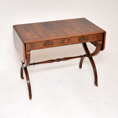 Antique Inlaid Mahogany Sofa Table

