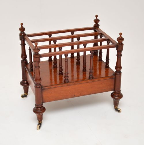 Antique Victorian Mahogany Canterbury