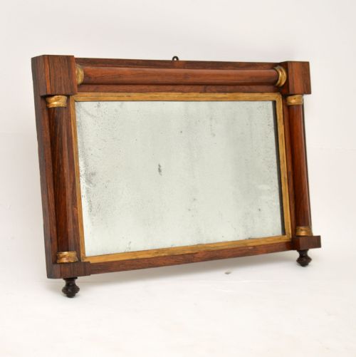 fig 1. Antique William IV Rosewood Over Mantle Mirror