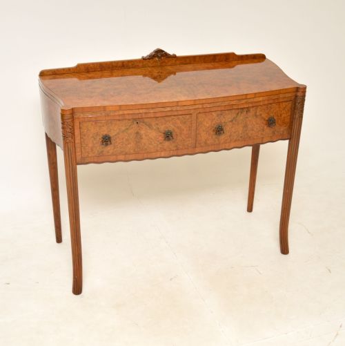 Antique Burr Walnut Console / Server Table
