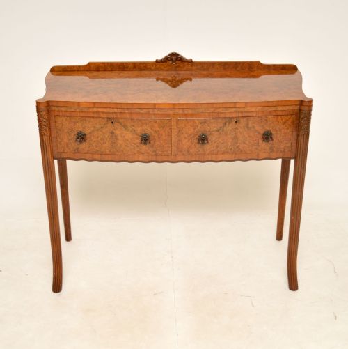 fig 1. Antique Burr Walnut Console / Server Table
