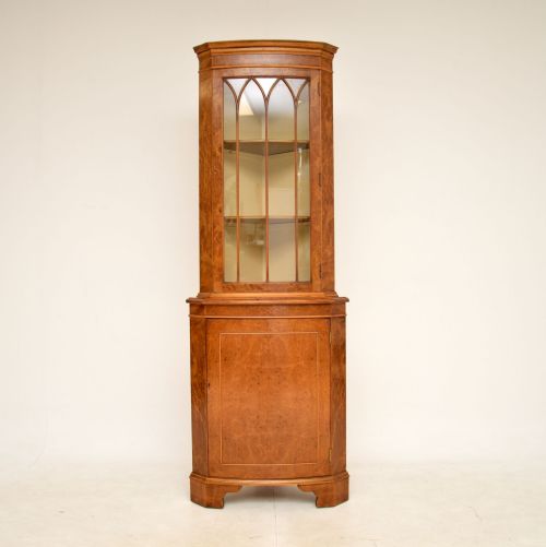 fig 1. Antique Burr Walnut Corner Cabinet