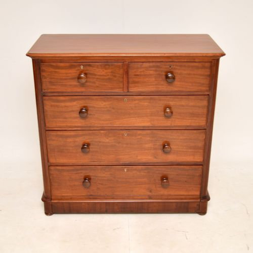 fig 1. Antique Victorian Mahogany Chest of Drawers