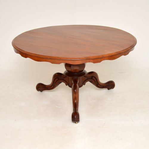 Antique Victorian Mahogany Tilt Top Dining Table
