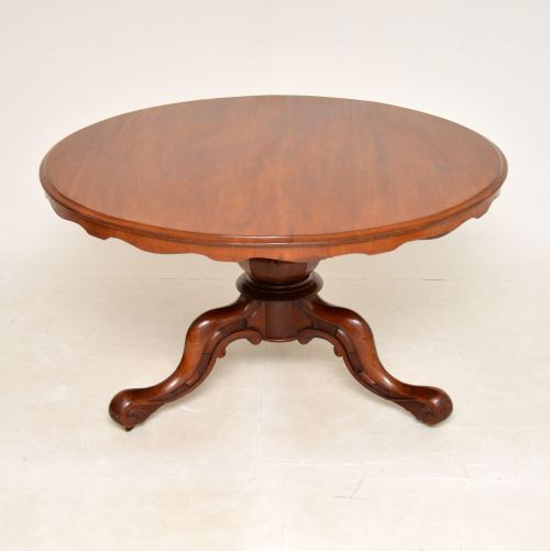 fig 1. Antique Victorian Mahogany Tilt Top Dining Table