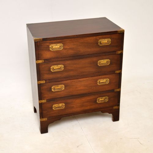 Antique Mahogany Military Campaign Chest of Drawers
