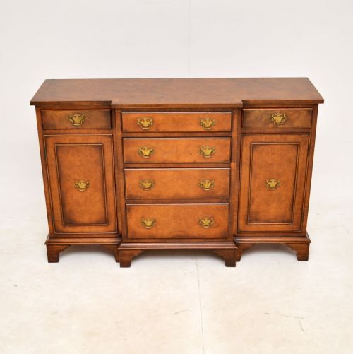 fig 1. Antique Burr Walnut Small Breakfront Sideboard
