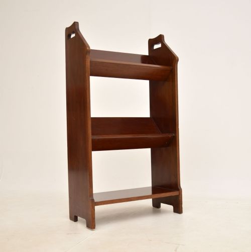 Antique Edwardian Mahogany Bookcase / Book Trough
