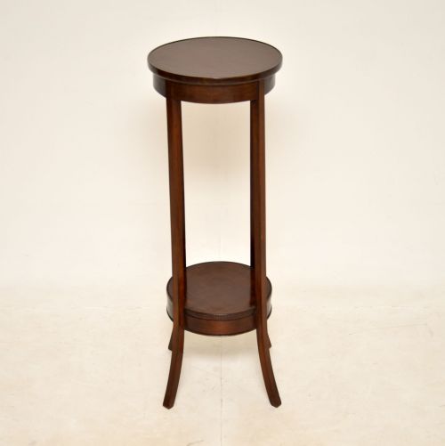 fig 1. Antique Edwardian Mahogany Plant Stand / Side Table