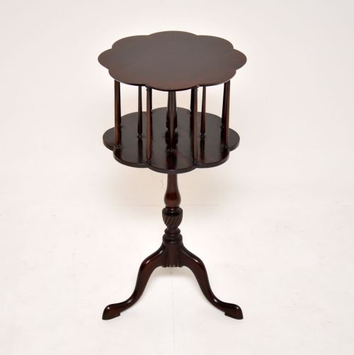 Antique Edwardian Mahogany Revolving Bird Cage Side Table
