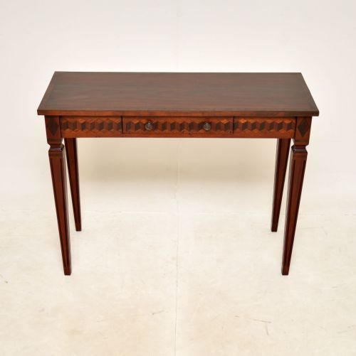 fig 1. Antique Inlaid Mahogany Console Side Table
