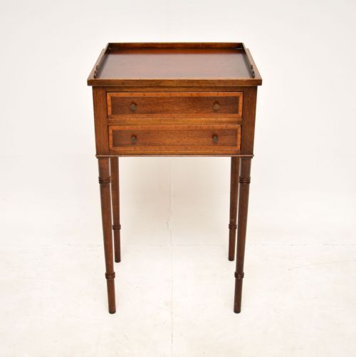 fig 1. Antique Edwardian Inlaid Mahogany Side Table