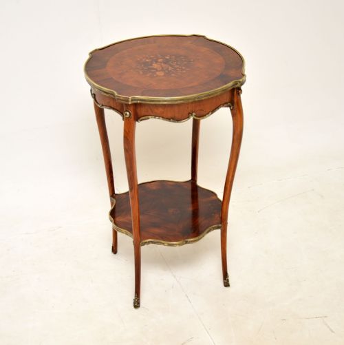 Antique French Inlaid Rosewood Occasional Side Table
