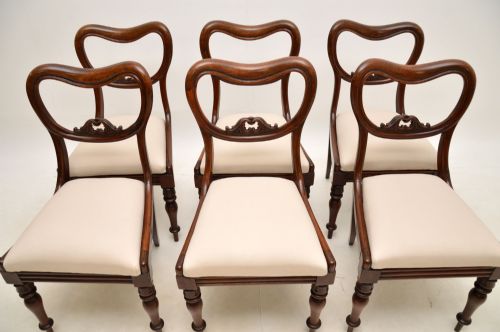 fig 1. Set of 6 Antique William IV Mahogany Dining Chairs