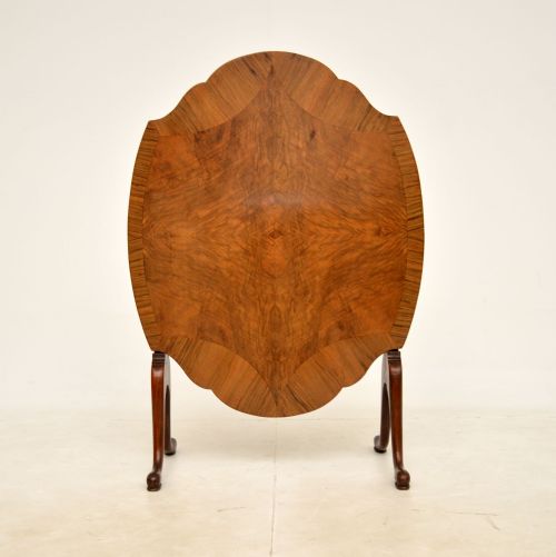 fig 1. Antique Walnut Flip Top Side Table / Fire Screen
