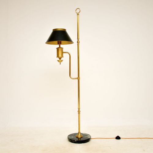 fig 1. 1930's Vintage Brass & Marble Floor Lamp