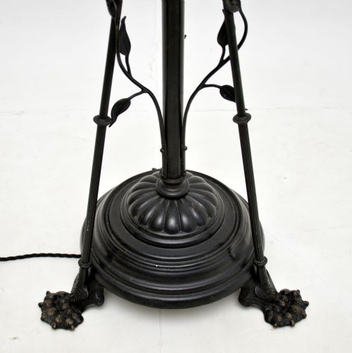 ANTIQUE EDWARDIAN ART NOUVEAU IRON FLOOR LAMP - ADDITIONAL PHOTO 2