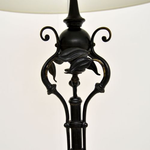 ANTIQUE EDWARDIAN ART NOUVEAU IRON FLOOR LAMP - ADDITIONAL PHOTO 3