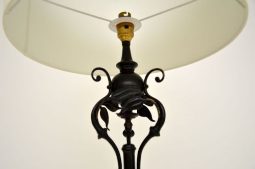 ANTIQUE EDWARDIAN ART NOUVEAU IRON FLOOR LAMP - ADDITIONAL PHOTO 4