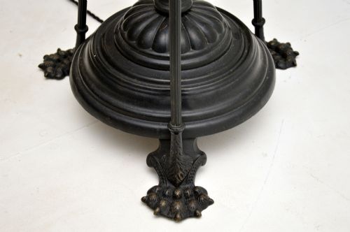 ANTIQUE EDWARDIAN ART NOUVEAU IRON FLOOR LAMP - ADDITIONAL PHOTO 6