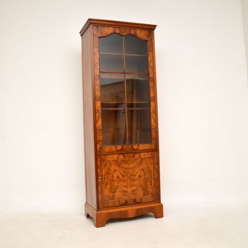 Antique Burr Walnut Bookcase / Cabinet
