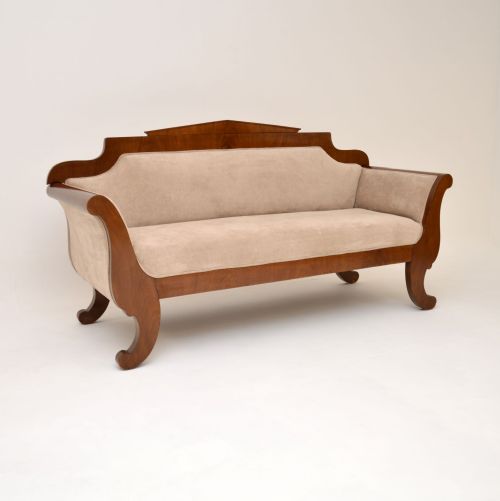 Antique Swedish Mahogany Biedermeier Sofa
