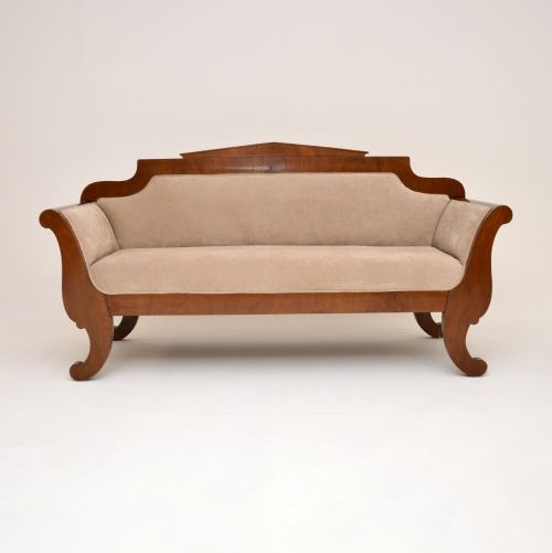 fig 1. Antique Swedish Mahogany Biedermeier Sofa