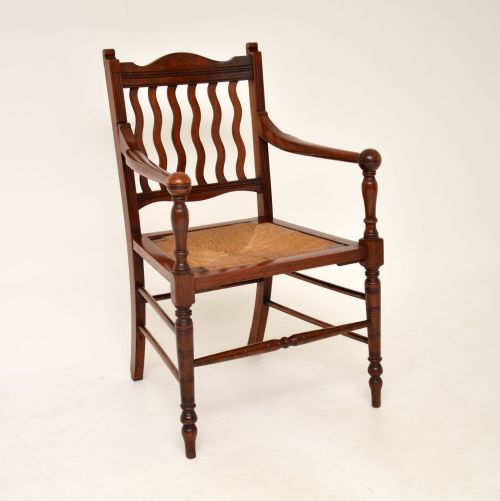 Antique Victorian Mahogany Carver Armchair / Desk Chair
