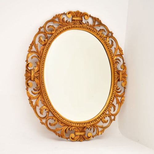 Antique French Carved Gilt Wood Mirror
