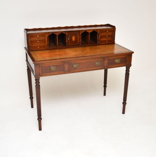 Antique Mahogany Bonheur Du Jour Writing Desk
