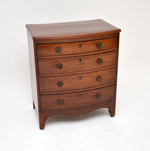 Antique Georgian Mahogany Bow Front Chest of Drawers
