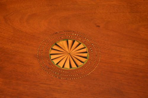 fig 1. Antique Edwardian Inlaid Mahogany Occasional Side Table