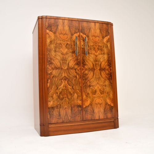 1920’S Art Deco Burr Walnut Compactum Wardrobe