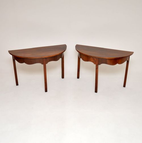 Pair of Antique Georgian Mahogany Console Tables
