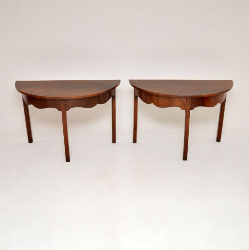 fig 1. Pair of Antique Georgian Mahogany Console Tables